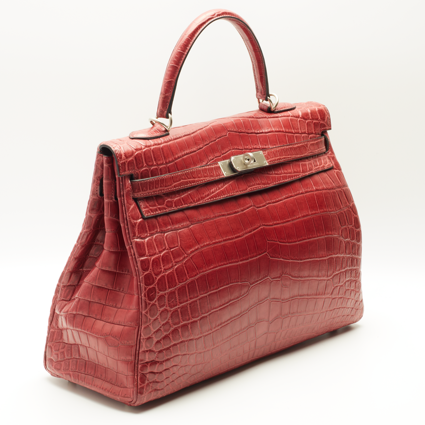 Hermès Kelly 35 Crocodile Niloticus bag burgundy