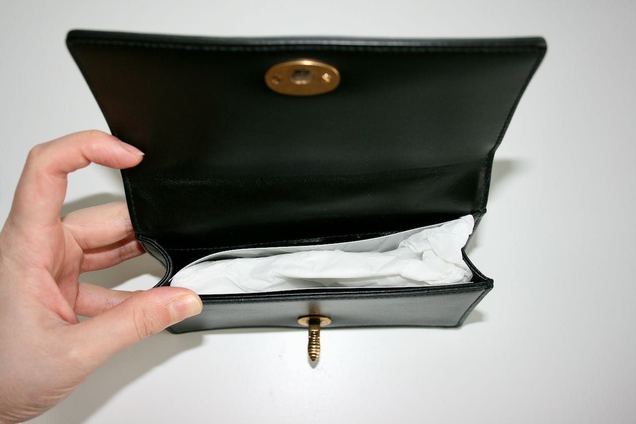 Dior D-Bee bag in black leather