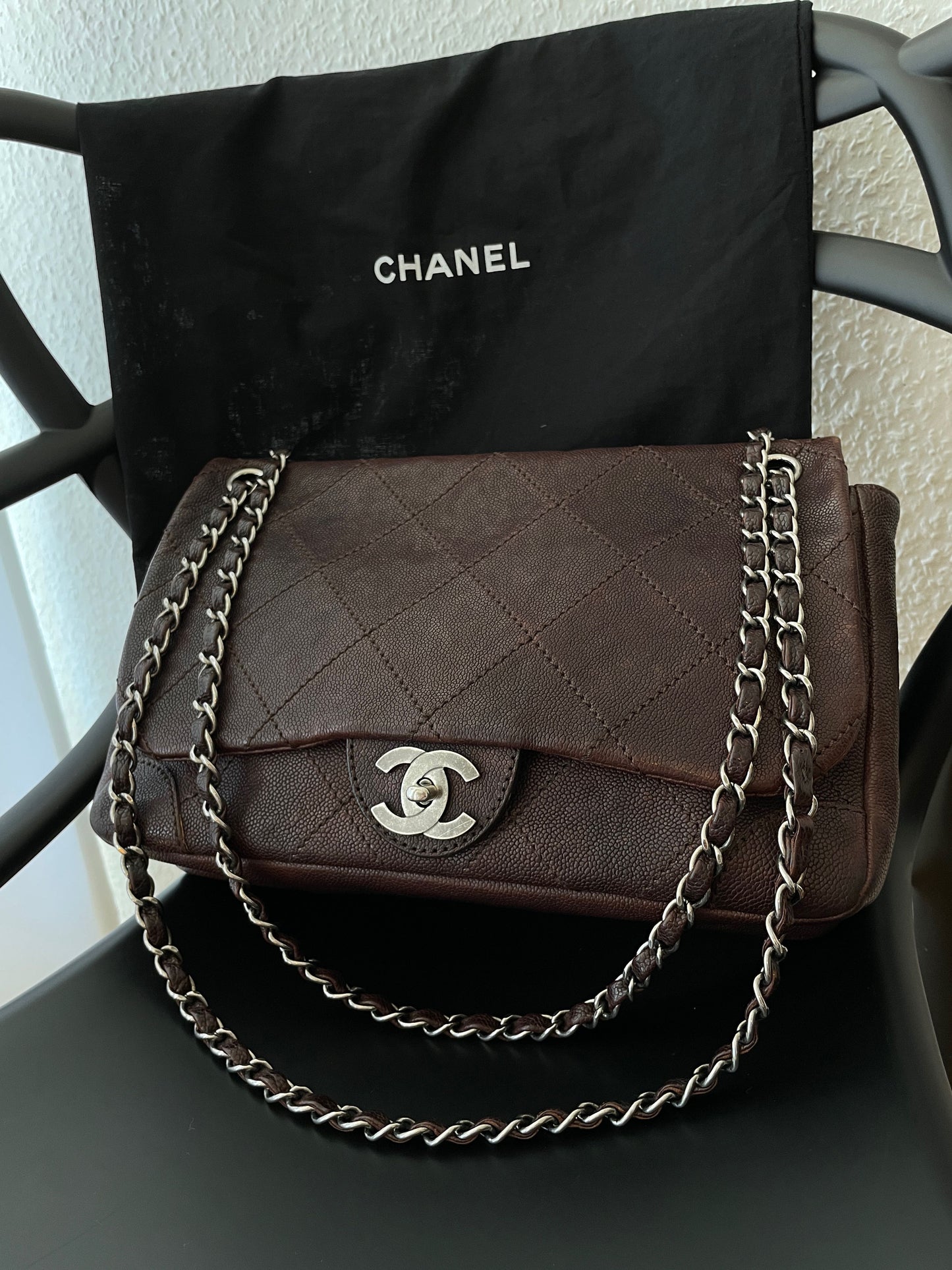 Sac CHANEL Timeless en cuir bordeaux