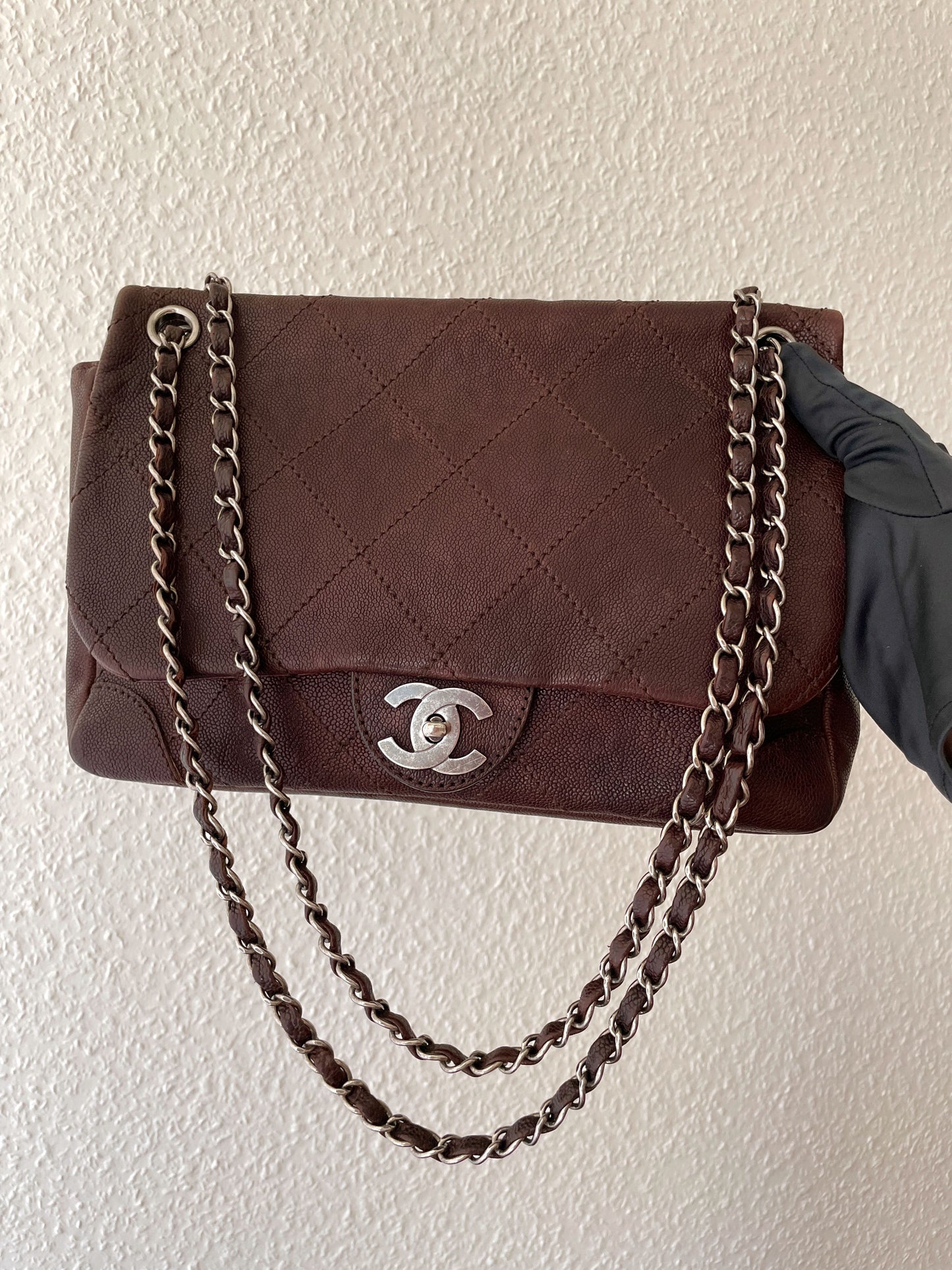 Sac CHANEL Timeless en cuir bordeaux