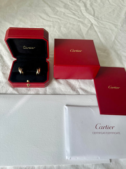 Cartier Trinity GM gold earrings