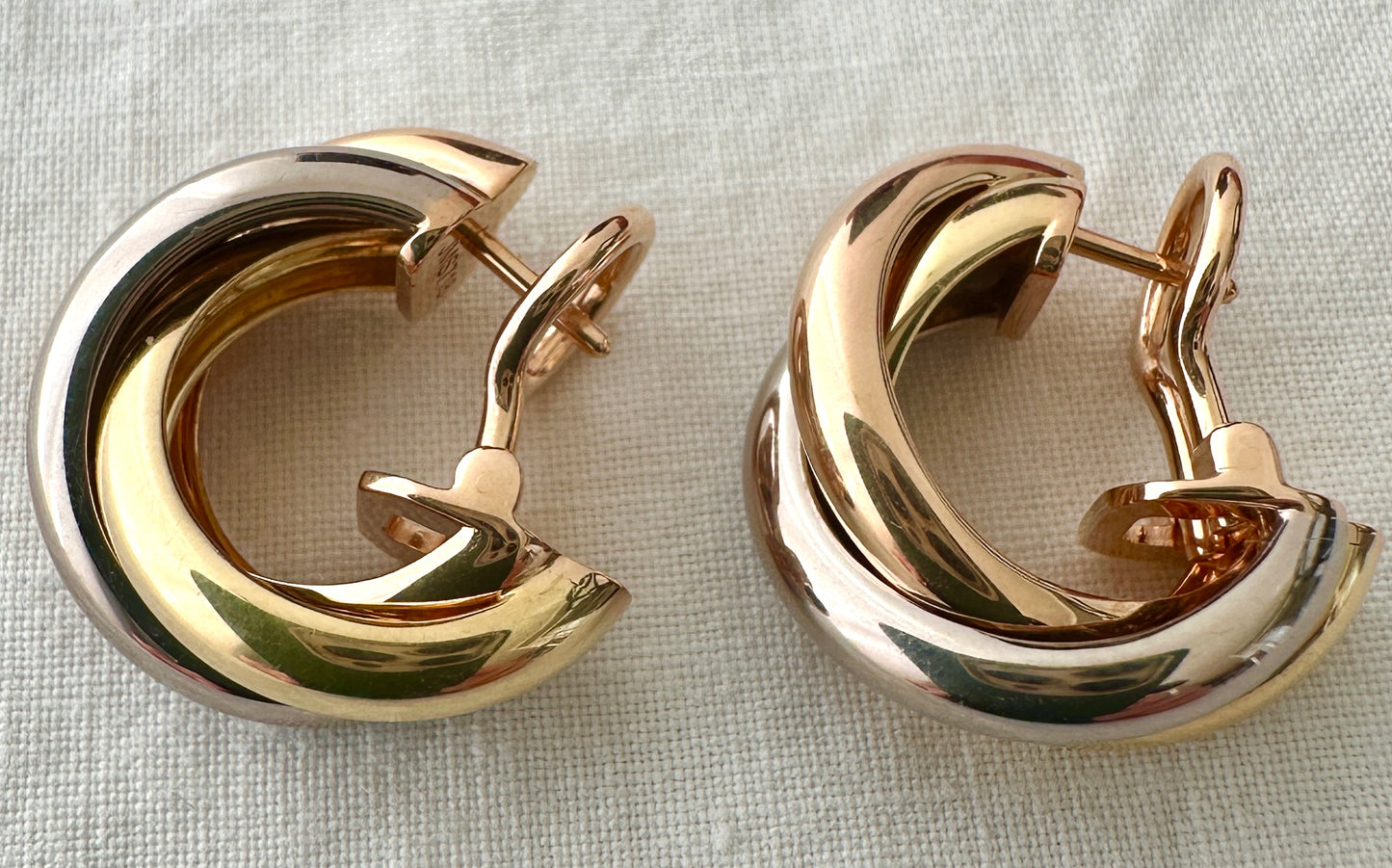 Cartier Trinity GM gold earrings