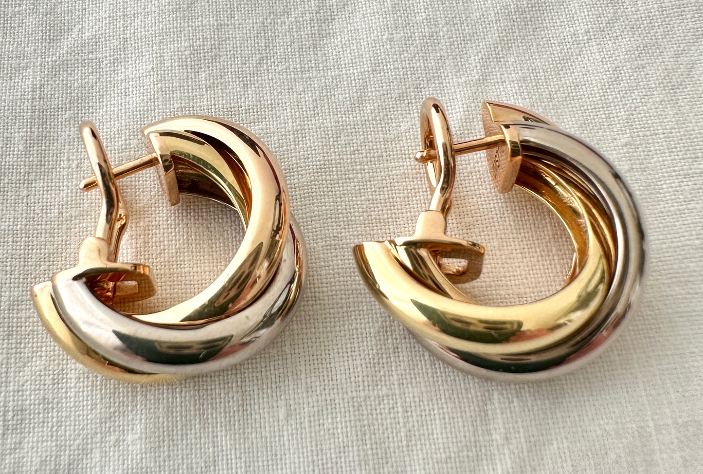 Cartier Trinity GM gold earrings