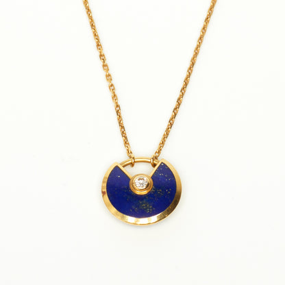 Collier Cartier Amulette XS en or jaune et lapis lazuli