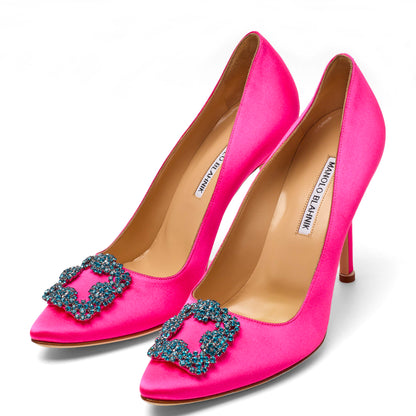 Escarpins MANOLO BLAHNIK Hangisi fuschia 39