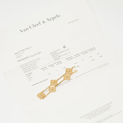 Bracelet Van Cleef & Arpels Vintage Alhambra 5 motifs en or jaune